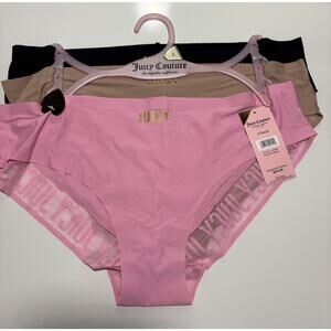 Juicy Couture Set Of 3 Sexy Cheeky Panties Size L No Panty Lines NWT Quick Ship